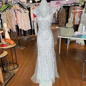 Fashion Nova Silver Maxi Dress